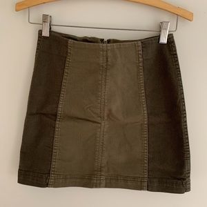 Free People Jean Mini Skirt
